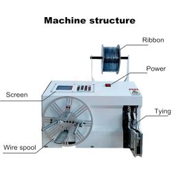 Multifunction Automatic Small Cable Wire Winding And Binding Machine Push Button For USB Data Cable Power Cord Tie