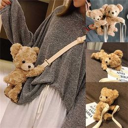 Other Toys Cute Kawaii Girls Smile Bear Animal Shoulder Bag Soft Plush Doll Lolita HandbagL2403