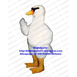 Mascot Costumes White Long Fur Swan Cygnus Goose Geese Mascot Costume Adult Cartoon Character BRAND IDENEITY Preschool Education Zx2429