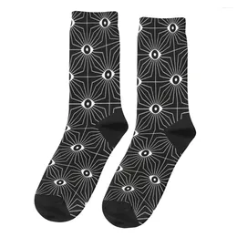 Men's Socks Retro Electric Eyes Alien Unisex Hip Hop Seamless Printed Happy Crew Sock Gift