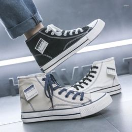Casual Shoes MODX 2024 High Top Male Espadrils Korean Fashion INS Style Sport For Students