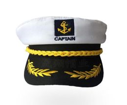 Children Party Costume Yacht Boat Ship Sailor Captain Hat Adults Vintage Skipper Cap white red black Christmas Favors9785055