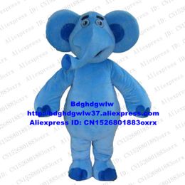 Mascot Costumes Blue Elephant Elephish Mascot Costume Adult Cartoon Character Outfit Suit Open A Business New Products Launching Zx2190