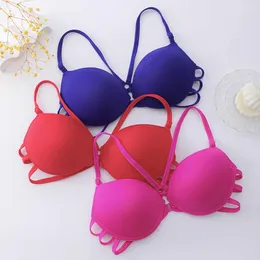 Bras Female Underwear Super Soft Wireless Lightly Lined Comfort Bra Full Cup Cross Strappy Lenceria