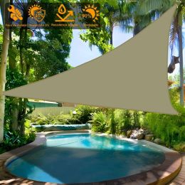 Nets Triangle Shade Sail Waterproof Awning UV Outdoor Garden Party Sunscreen Canopy for Patio Carport Beach Camping Pool Shade Sails