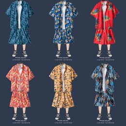 Beach Shirt Short Sleeved Mens Set Beach Vacation Hawaii Thailand Loose Casual Couple Travel Sanya Clothing