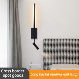 Wall Lamp Bedside 350 Degree Rotation Adjustable Reading Light With Switch Minimalist Nordic El Room Mound Lighting