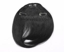 7 Inch Colour Black Brown and Blonde Combination Human Hair Extension Fringe Hair Clips in Easy Apply 3 Clips pcs Human Hair Bangs1876565