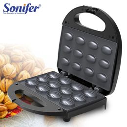 Electric Walnut Cake Waffle Maker With Nuts 12 Holes Cooking Kitchen Biscuits Making for Baking Business Nuts Waffle Sonifer 240304