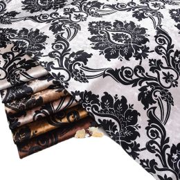 Fabric Wide 57" Ice Velvet Printed Velour Upholstery Sofa Fabric Background Wall Soft Hard Bag Plush Wedding Decorative Material