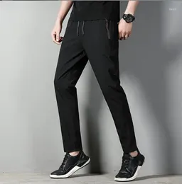 Men's Pants Casual With Added Velvet And Thickened Korean Style Trendy Running Slim Fit Straight Leg For Men