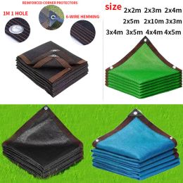 Nets 12PIN Black Sunshade Net Shading 80~90% Plant Greenhouse Cover Mesh Fence Privacy Screen Garden Sun Shed Outdoor AntiUV