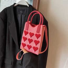 Cellphone Bags Fashionable and Minimalist Bag Knitted Popular Handbag Single Shoulder Crossbody Phone