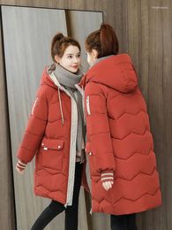 Women's Trench Coats Oversize Zipper Thick Casual Hooded Sustans Parkas Cotton Winter Jackets For Women Long Down Office Lady Autum Clothes