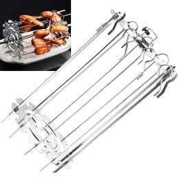 Tools BBQ Grill Chicken Grill Machine Stainless Steel Grilled Cage Barbecue Kebab Maker Meat Skewer Machine Kitchen Air Fryer Acce