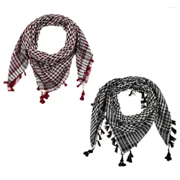 Scarves Desert Shemagh Scarf Breathable Arab Headscarf Unisex Keffiyeh Face Cover Universal Headwrap Arabian Head N7YD