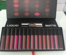 Beauty Matte Liquid Lipstick Lip Gloss 16 Colors Lipsticks Makeup Lipstick Set Lip Kit Gift Box7801281