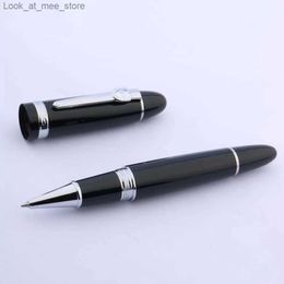 Fountain Pens Fountain Pens jinhao 159 Silver ic Twist metal black Rollerball Pen Q240314