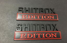 Car sticker Emblem SHITBOX EDITION chrome matte red blue black Badges Fits Truck3996062