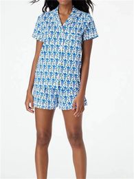 2024designer Womens Cute Roller Rabbit Two Piece Pants Pyjamas Y2k Monkey Prefabricated Printing 2-piece Pyjama Set Short Sleeve Shirt Pj Shorts Casual Wear 4-2