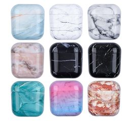 Marble Protetive Case for Airpods 12 Wireless Charging Box Unique Print Design Protable Shockproof Hard Earphone Accessories2003728