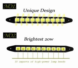2Pcs LED Daytime Running light Square Bendable Car styling Waterproof COB Day time Lights flexible LED DRL Bulbs Driving lamp6585460