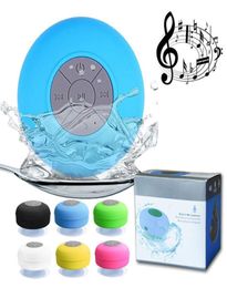 Bluetooth Speaker Portable waterproof Adsorption Apply to Bathroom Pool Car Shower outdoor Speakers BTS06 with retail package1804374