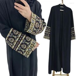 Ethnic Clothing Turkey Morocco Fashion Embroidered Robe Style Cardigan Eid Muslim Women Kimono Arab Islamic Kaftan Dubai Dress Ramadan