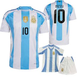 24 25 ArgEntiNa 2024 Home Away Jersey J.Aarez Soccer Jerseys DI MARIA DYBALA MARTINEZ E.Fernandez MARADONA Men Kids kit Football Shirts