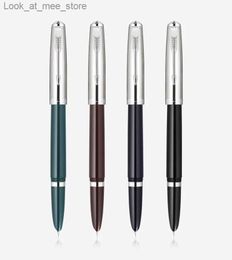Fountain Pens Fountain Pens New 4 colors luxury JinHao 86 Fountain Pen Black Green stainless steel Extra Nib 0.38mm Office school supplies ink pens Q240314