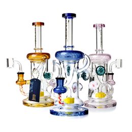 Phoenix Glass Bubbler Recycler 10 Inches Oil Rigs Glass Water Bongs Glass With Showerhead Perc Water Bong Hookahs Smoking Pipes Dab Rig