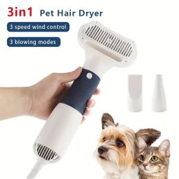 Combs Professional Pet Grooming Brush with Dryer, Quiet Dog Hair Dryer and Comb Brush for Puppy and Cat Fur Blower