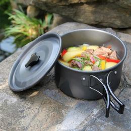 Pans Camping Cookware Portable Non-Stick Cooking Backpacking Kit Outdoor Picnic Lightweight Pots Pan Kettle