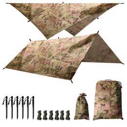 Shelters Tourist Awning Canopy Tarp Tent Shade Garden Canopy Sunshade Outdoor Camping Hammock Waterproof Camouflage Shelter