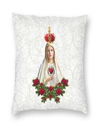 CushionDecorative Pillow Fashion Our Lady Of Fatima Virgin Mary Cushion Cover Sofa Home Decoration Portugal Rosary Catholic Squar2579884