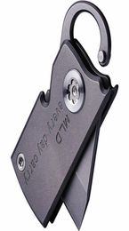 D2 Blade EDC Titanium Mini Knife Hook Pocket tools Folding Belt Keychains Flashlight Umbrella Cord Pendant OT1983306685