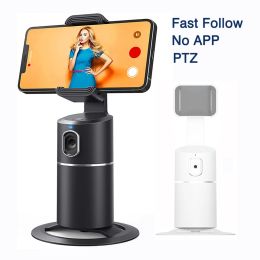 Monopods Auto Face Tracking Phone Selfie Stick Smart 360°rotation Holder Ai Followup Video Vlog Live Gimbal Stabilizer Tripod for Mobile