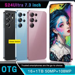 S24Ultra 5G Android Smart 13 Phone Touch screen Colour screen 7.3-inch HD screen Gravity sensor supports multiple languages