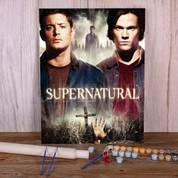 Number Supernatural DIY Painting By Numbers Set Acrylic Paints 40*50 Canvas Pictures Home Decoration For Adults Handiwork Handicraft