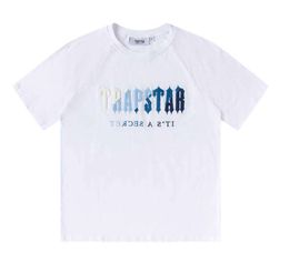 Mens Trapstar T Shirt Set Letter Embroidered Tracksuit Short Sleeve Plush Shorts Advanced Design 49j