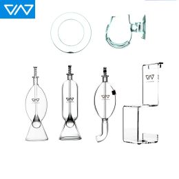 Feeders VIV Aquarium Accessories for Fish Tank Glass Feeder ADA Quality Style Stand Clear Glass Fish Feeder Aquatic Supplies