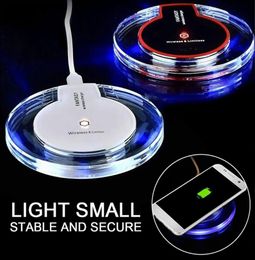 Qi Wireless Charger Phone Charger Pad Portable Fantasy crystal Universal LED Lighting Tablet K9 Charging For i11 XS MAX Samsung S14819179