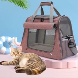 Pet Bag for Cat Small Dog Backpack Travel Car Seat Transport Moving Puppy Women Animals Box Supplies Accessories 240307