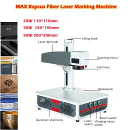 Mini Fiber Laser Marking Machine Raycus Max 20W 30W 50W Metal Engraving Machine for PVC Plastic Stainless Steel Cartoon Package