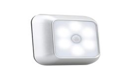 New Smart Motion Sensor LED Night Light Battery Operated WC Bedside Lamp for Room Hallway Pathway Toilet2374239