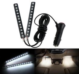 12 LED Car SUV Interior Footwell Floor Decorative Atmosphere Light Neon Strips Car Interior Light White1052757