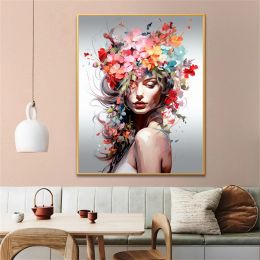 Number Painting by Numbers For Adult flower woman Dropshipping Canvas Oil Paint by Number Home Decor