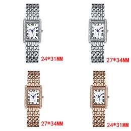 Womens watches for ladies designer watch square fashion quartz movement watches rose gold vintage tank watch montre de luxe business with box sb070 C4