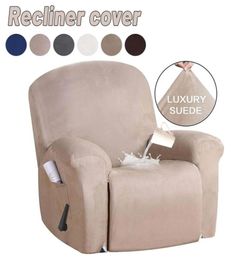 Suede Allinclusive Recliner Chair Cover Stretch Chair Waterproof Nonslip Slipcover Dustproof Massage Sofa Chair Seat Protector 27244374