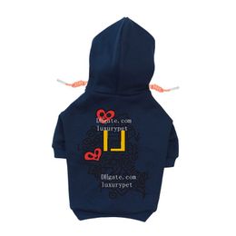 Designer Dog Clothes Love Pattern and Graffiti Dog Apparel Comfortable Cotton Dog Coats Puppy Hoodie for Kittens Cold Weather Pet Jackets for Small Medium Dogs A966